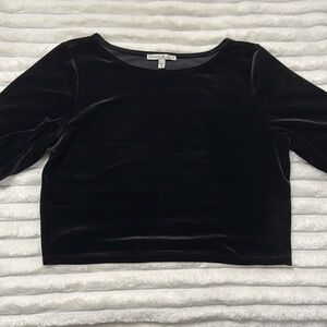 Express OneEleven Velvet Crop Top
